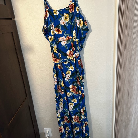 💙TOXIK Blue Hawaiian Floral Jumpsuit - Picture 5 of 9